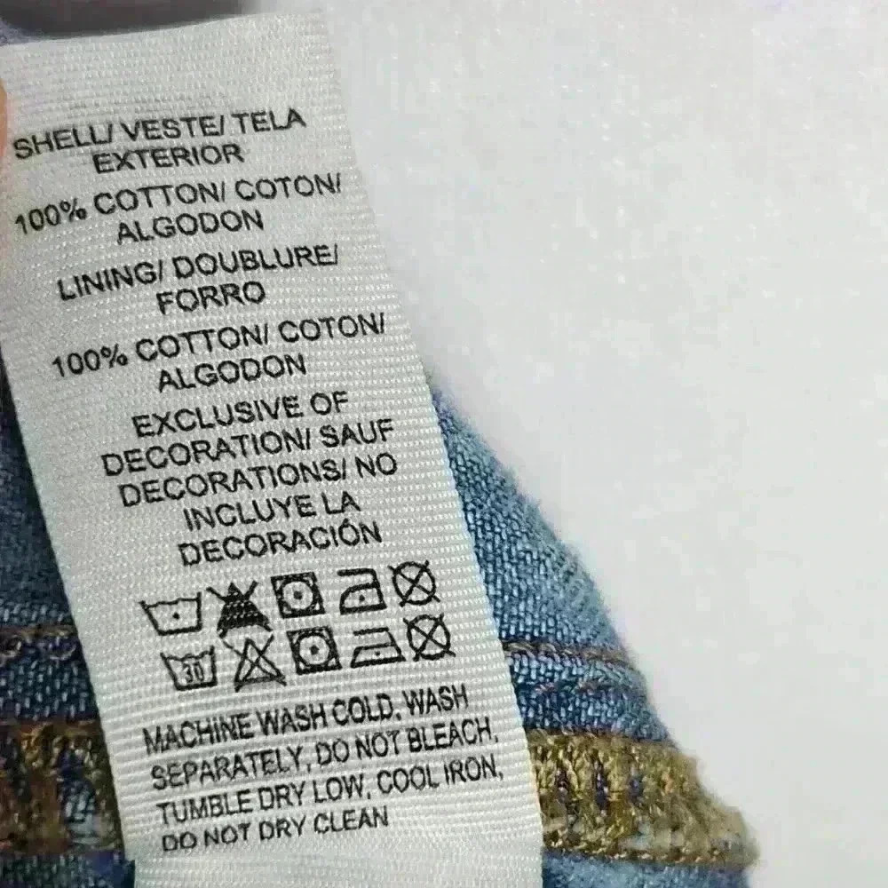 Lucky Brand Floral Embroidered Y2K Denim button down Women Size Small - Picture 7 of 7